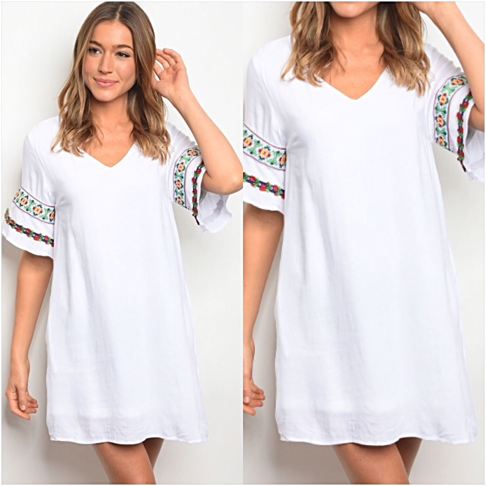 White Embroidered Bohemian Beauty SML - Picture 3 of 6
